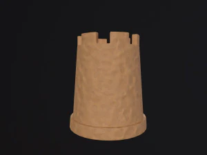 Beach sand tower 3D Model