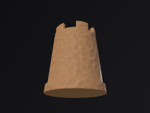 Beach sand tower 3D Model