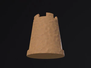 Beach sand tower 3D Model