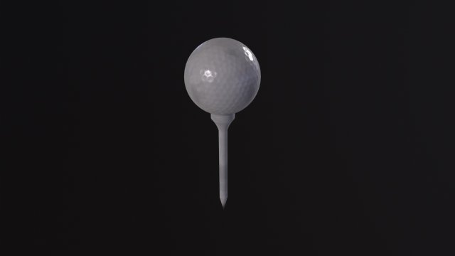Golf ball and Tee set 3D Модель .c4d .max .obj .3ds .fbx .stl .blend 
