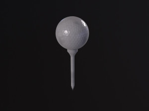 Golf ball and Tee set 3D Model