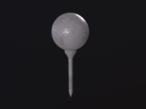 Golf ball and Tee set 3D Модель
