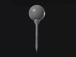Golf ball and Tee set 3D Модель