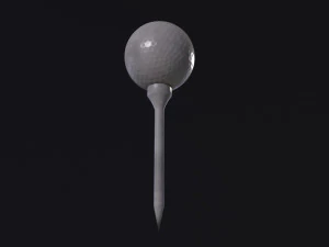 Golf ball and Tee set 3D Model