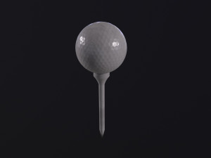 Golf ball and Tee set 3D Модель