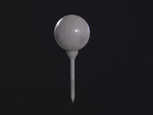 Golf ball and Tee set 3D Модель