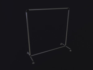 Single bar clothing rack 3D-Modell