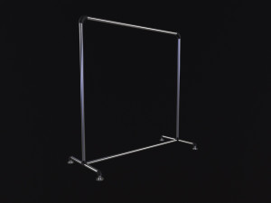 Single bar clothing rack 3D 모델