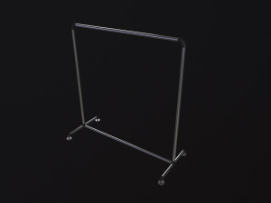 Single bar clothing rack 3D 모델