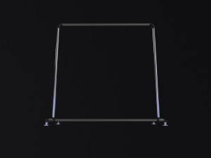 Single bar clothing rack 3D 모델