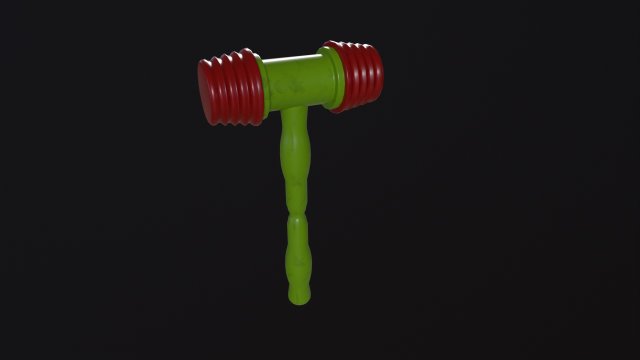 Toy hammer Modello 3D .c4d .max .obj .3ds .fbx .stl .blend 