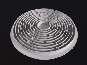 Circular labyrinth 3D Model