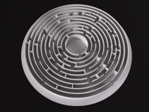 Circular labyrinth 3D Model