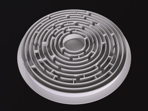 Circular labyrinth 3D Model