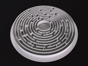 Circular labyrinth 3D Model