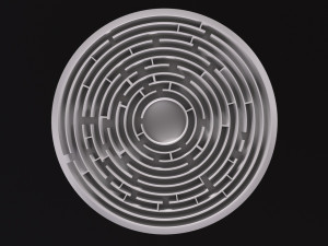 Circular labyrinth 3D Model