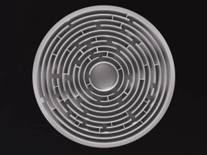 Circular labyrinth 3D Model