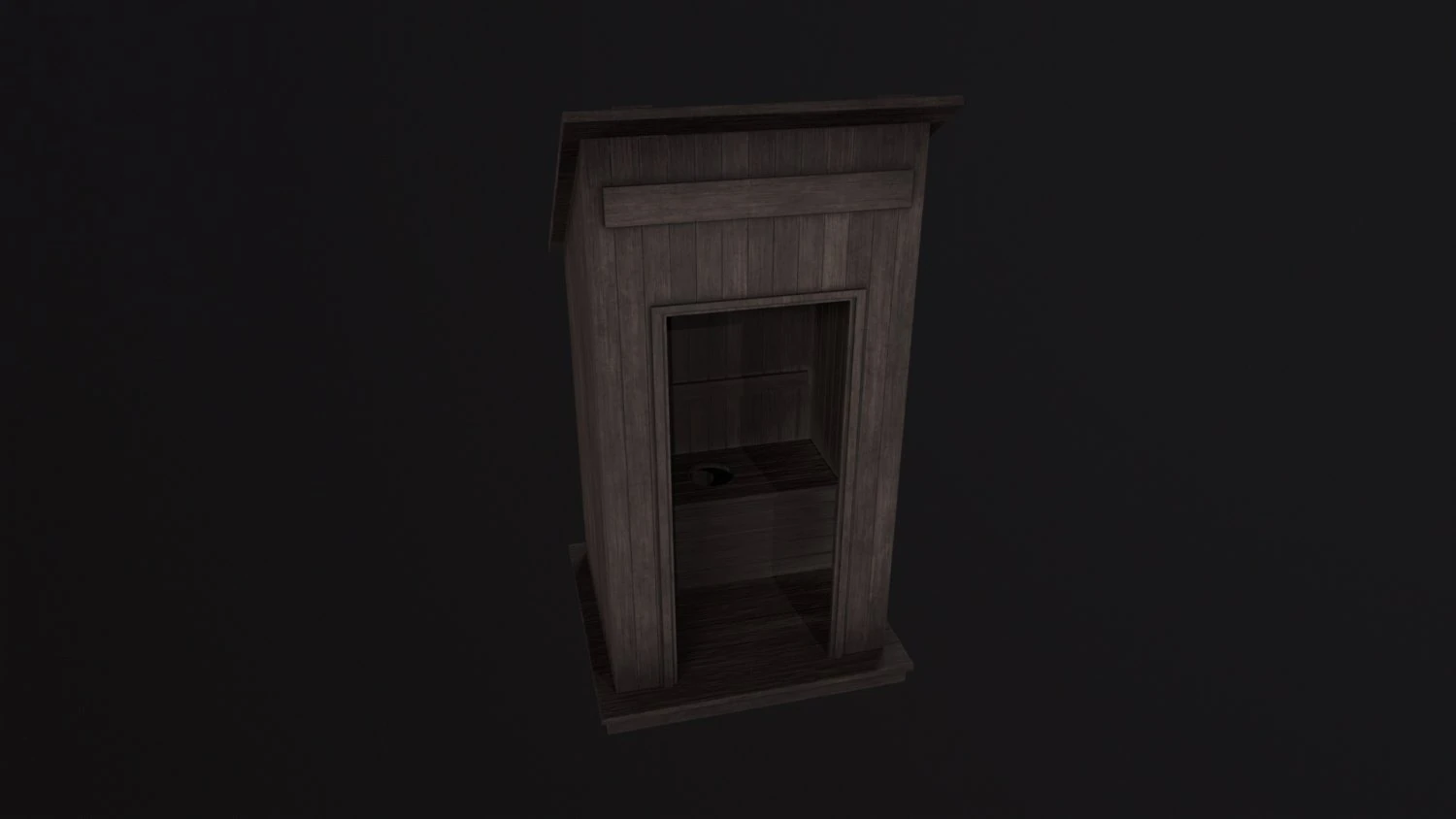 Outhouse Toilet 3D Model .c4d .max .obj .3ds .fbx .stl .blend 