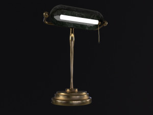 Antique Desk Lamp 3D Модель