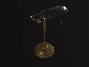 Antique Desk Lamp 3D Model