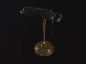 Antique Desk Lamp 3D Model