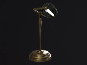 Antique Desk Lamp 3D Model