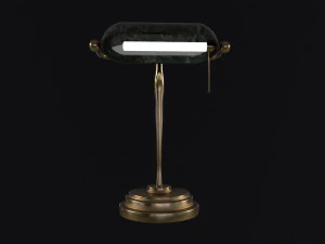 Antique Desk Lamp 3D Model