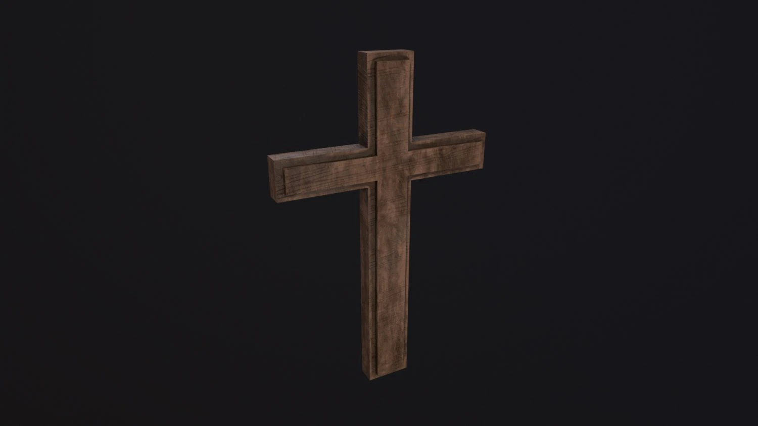 Wooden Cross 3D Model .c4d .max .obj .3ds .fbx .stl .blend