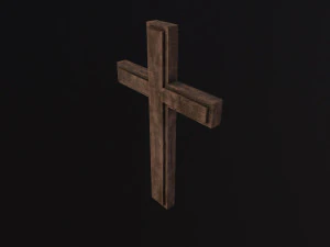 Wooden Cross 3D Model