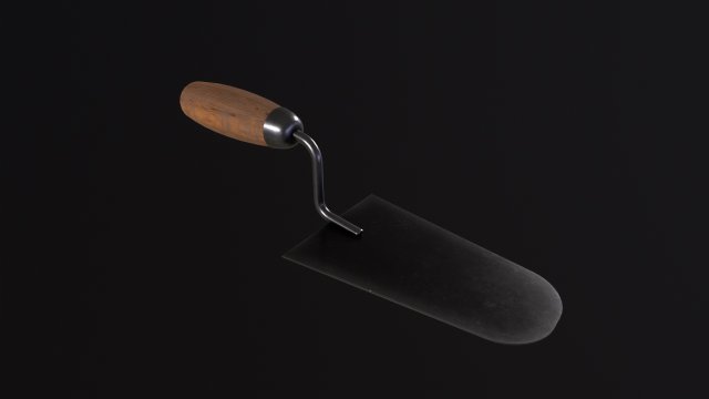 Plaster Trowel Poo 3D Модель .c4d .max .obj .3ds .fbx .stl .blend 
