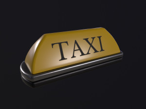 Taxi Sign 3D Model