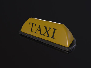 Taxi Sign Modello 3D