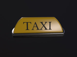 Taxi Sign Modello 3D