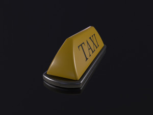 Taxi Sign Modello 3D