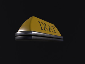 Taxi Sign Modello 3D