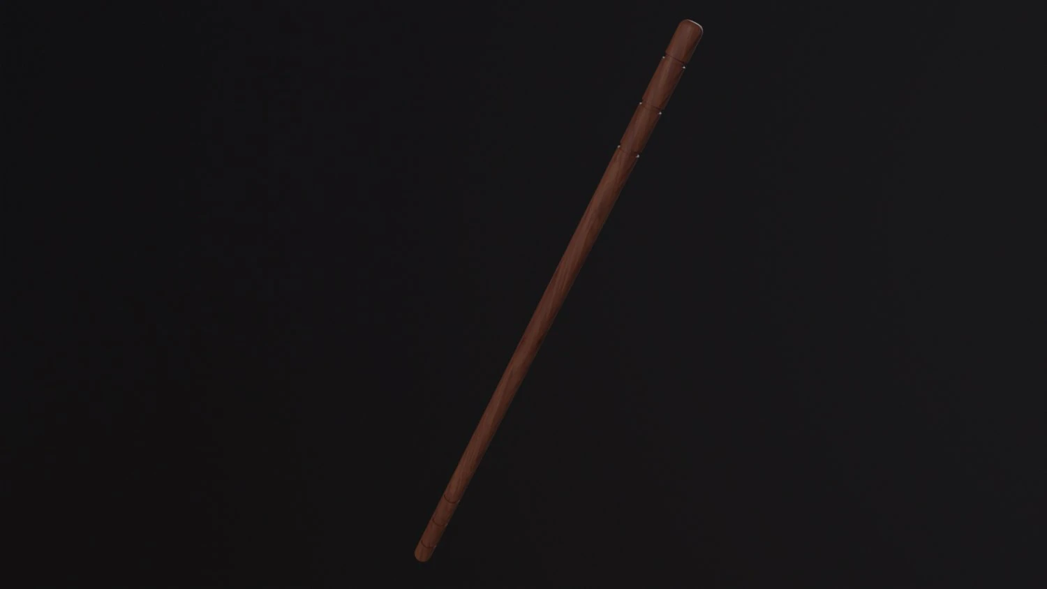 Martial Arts Stick Weapon 3D Model .c4d .max .obj .3ds .fbx .stl .blend 