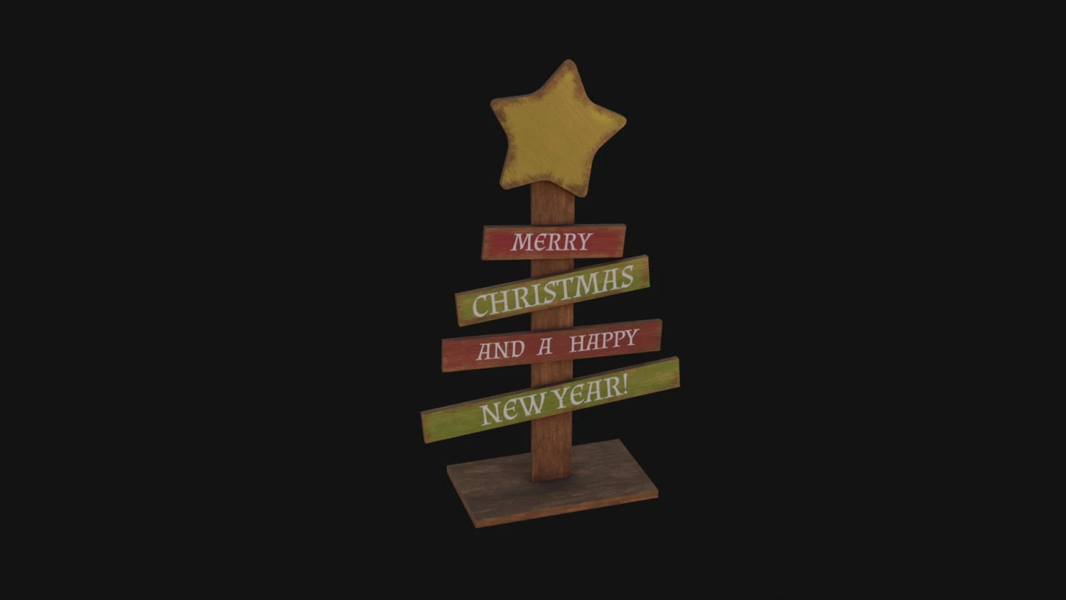 Christmas Tree Decoration 3D Model .c4d .max .obj .3ds .fbx .stl .blend 