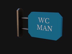 WC Toilet Signs 3D Model