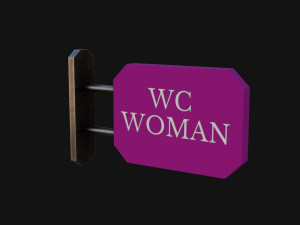 WC Toilet Signs 3D Model