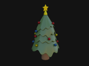 Cartoon Christmas Tree 3D 模型