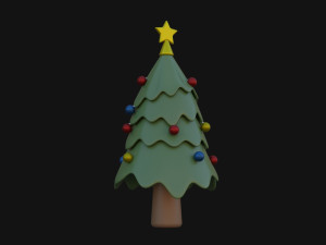 Cartoon Christmas Tree 3D 模型