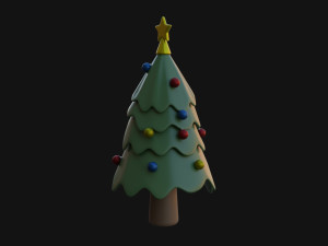 Cartoon Christmas Tree 3D 模型