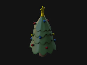 Cartoon Christmas Tree 3D 模型