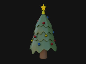 Cartoon Christmas Tree 3D 模型