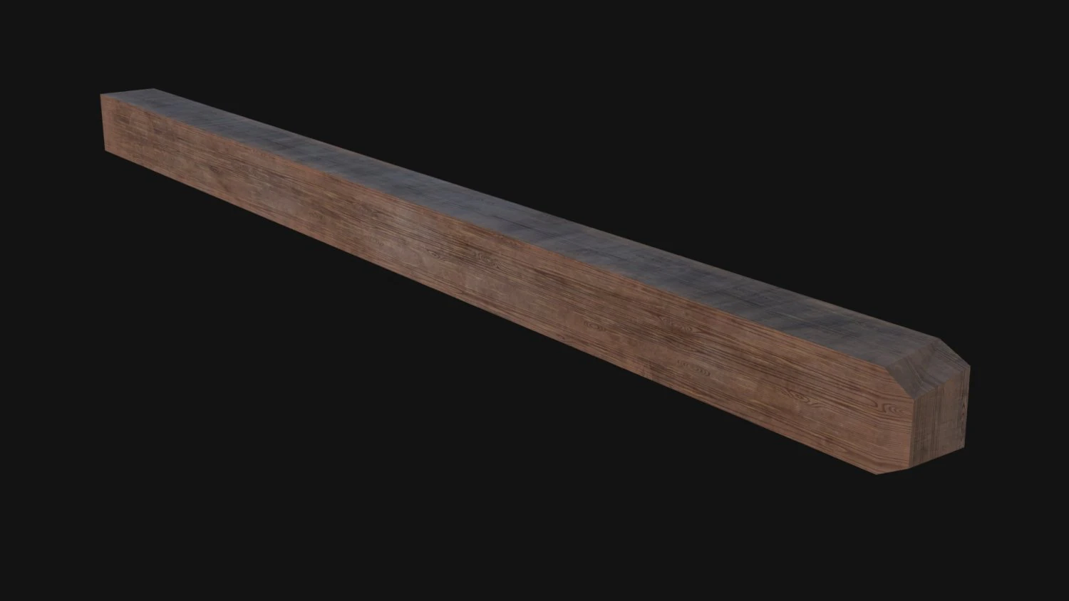 Wooden Beam 3D Model .c4d .max .obj .3ds .fbx .stl .blend 
