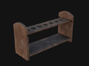 Test T&uuml;p&uuml; Rafı 3D Model