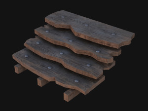 Wooden Stairs 3D Model