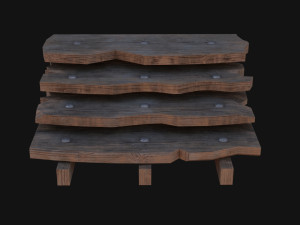 Wooden Stairs 3D Model