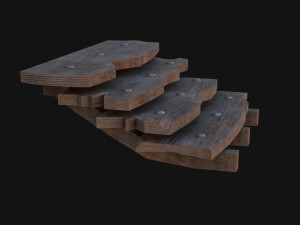 Wooden Stairs 3D Model
