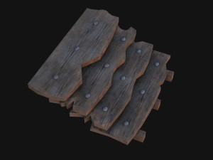 Wooden Stairs 3D Model